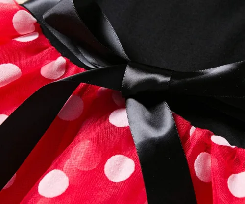 Vista 5 de Nileafes - Disfraz de princesa Mini Mouse para niñas pequeñas, para fiesta de cumpleaños