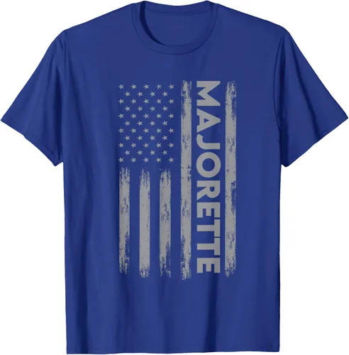 Vista 20 de Great Majorette - Camiseta de bastón giratorio con diseño de bandera de Estados Unidos, Negro, S