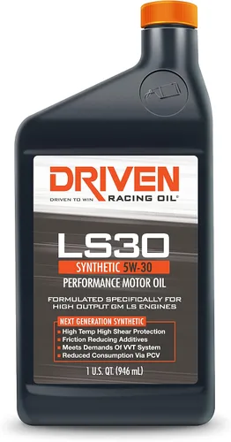 Vista 2 de Driven Racing Oil LS30 - Aceite de motor sintético de alto zinc 5W-30 (caja de 12 cuartos de galón)