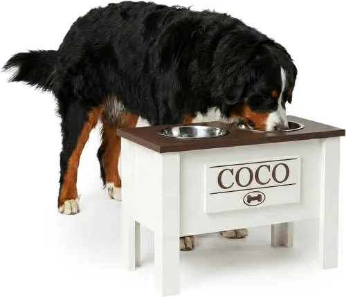 Vista 13 de GTW Soporte de Cuenco Elevado Personalizado para Perros Grandes, Medianos, Pequeños y Extra Pequeños - Cuencos de Acero Inoxidable para Comida