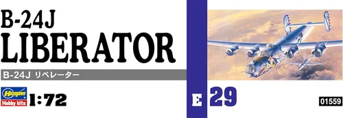 Vista 3 de Hasegawa Kit modelo Liberator B-24J a escala 1:72