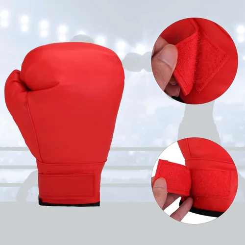 Vista 6 de 2 pares de guantes de boxeo para hombres y mujeres, guantes de entrenamiento de boxeo adecuados para principiantes y niños, juego profesional