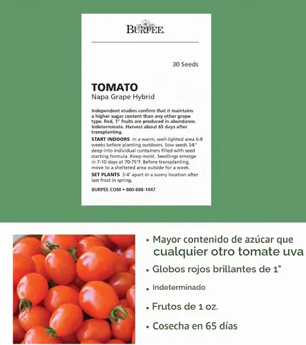 Vista 2 de Burpee Napa Grape - Semillas de tomates uva, 30 semillas