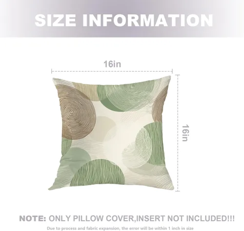 Vista 5 de Abstract Geometric Forms Throw Pillow Covers, Aesthetic Modern Art Cushion Cases Digital Blended Hidden Zipperl Decorative Pillow Covers Square