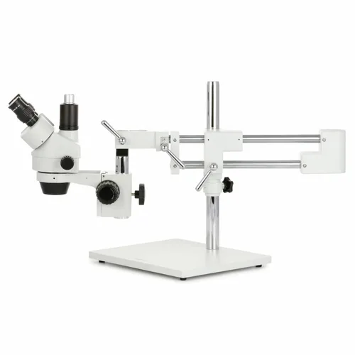 Vista 6 de AmScope Microscopio estéreo simul-Focal del auge trinocular 3.5X-180X con la fibra óptica del LED y la cámara de 20MP USB3