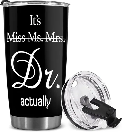 Vista 22 de BECHUSKY Regalo de graduación de doctorado personalizado, taza de doctorado con nombre personalizado, vaso de doctorado para hombres y mujeres