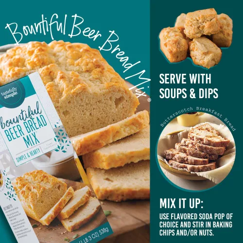 Vista 4 de Tastefully Simple Mezcla de pan de cerveza Bountiful, 19 onzas