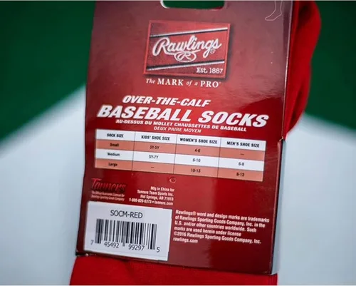 Vista 6 de Rawlings 2 pares Calcetines deportivos BéisbolSoftbol Varios tamañoscolores