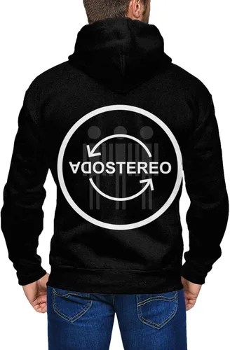 Vista 2 de Taijlao Soda - Sudadera con capucha y cremallera completa con logotipo estéreo, manga larga, abrigo con estampado 3D