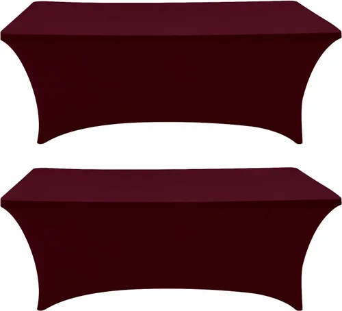 Vista 34 de Eurmax USA - Manteles rectangulares ajustables de elastano de 4 pies, mantel elástico para bodas, eventos o para decorar la mesa del patio