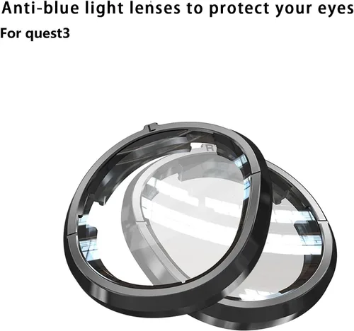 Vista 4 de Growalleter for Meta Quest 3 Accessories-Magnetic Eyeglass Frames, VR Lens Protector Frame for Quest 3 Headset, Anti-Scratches Glass Spacer