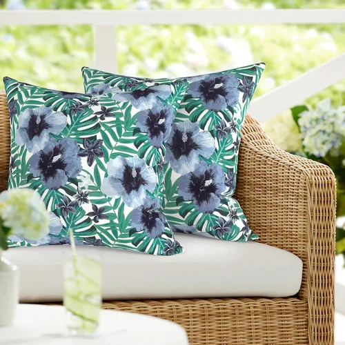 Vista 30 de DYTXIII Paquete de 2 almohadas lumbares impermeables para exteriores con rellenos, 12 x 20 pulgadas, almohada decorativa rectangular para patio