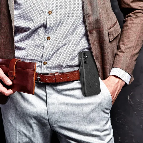 Vista 7 de MOTIVE Funda diseñada para Samsung Galaxy A14 5G con clip para cinturón, funda con clip para Samsung A14, funda protectora delgada y resistente a