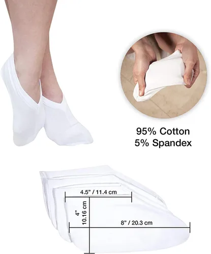 Vista 3 de 2 pares de calcetines curativos para pies secos para hombres y mujeres, loción, calcetines hidratantes para spa durante la noche absorbentes
