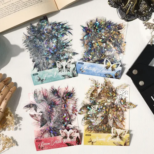 Vista 16 de 60 piezas de calcomanías holográficas de abejas de jardín para niñas estéticas – Calcomanías transparentes de abejas, florales, de panal