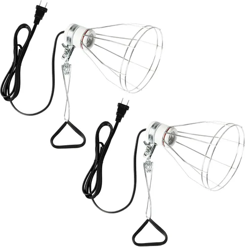 Vista 13 de Simple Deluxe Paquete de 1 lámpara de abrazadera con reflector de aluminio de 10.5 pulgadas y protector de bombilla de hasta 250 W, enchufe E26