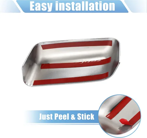 Vista 5 de X AUTOHAUX par de fundas cromadas para espejo retrovisor exterior del Ford F-150 FX4 XLT 2004-2008