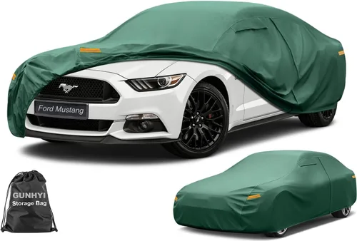 Vista 18 de GUNHYI - Funda para coche impermeable para todo tipo de clima, funda completa de 16 capas de alta resistencia para exteriores con ventilaciones