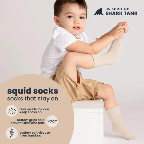 Vista 99 de squid socks Calcetines de viscosa de bambú 0-6M, 6-12M, 12-24M y 2T-3T Calcetines que se mantienen puestos