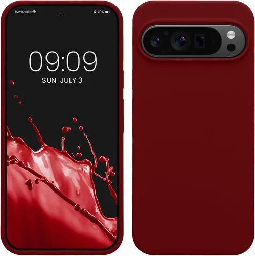 Vista 139 de kwmobile Funda Compatible con Google Pixel 6 Pro - Funda de Teléfono de Silicona TPU con Acabado Suave - Azul Caribe