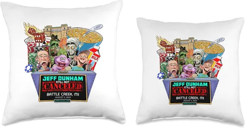 Vista 3 de JEFF DUNHAM Battle Creek, MI (2023) - Almohada de 16 x 16 pulgadas, multicolor