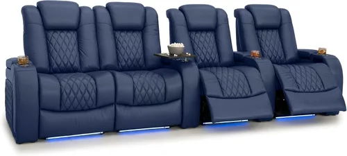Vista 41 de Seatcraft Asiento de cine en casa Diamante Marrón Reclinable Individual