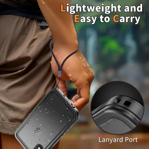Vista 9 de Cozycase TOP - Funda impermeable militar IP68 para iPhone XR, resistente 360 a prueba de golpes, cuerpo completo, con protector de cámara