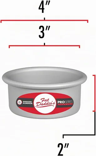 Vista 3 de Molde para tarta redondo de aluminio anodizado Fat Daddio con base extraíble
