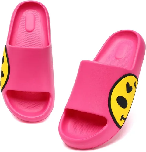 Vista 14 de Sandals for Girls and Boys,Mens Slippers Sandals for Women,EVA Anti-Slip Indoor & Outdoor Kids Slippers Smile Face Open Toe Spa Bath Pool Gym House