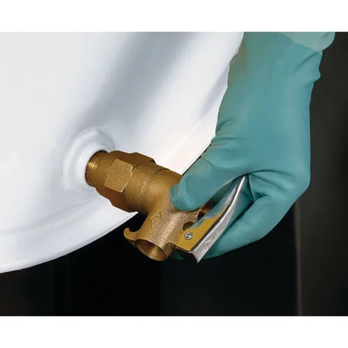 Vista 2 de Justrite 8955 3/4" Npt Brass Justrite Drum Faucet para líquido viscoso