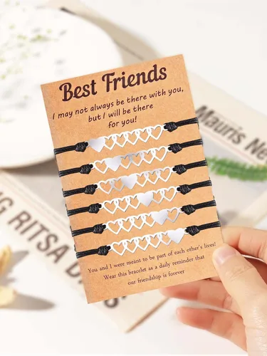 Vista 6 de Long tiantian Pulseras para mejores amigas, pulseras de amistad de 3456, regalos para mujeres, adolescentes y niñas, Cobre, otro