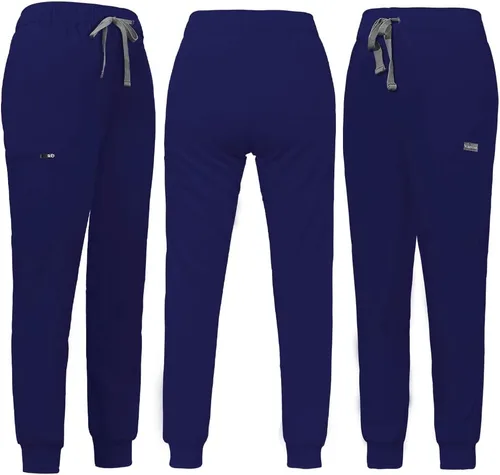 Vista 5 de niaahinn Conjunto de uniforme médico para mujer, uniformes de enfermería, cuello en V, camiseta médica y pantalones deportivos