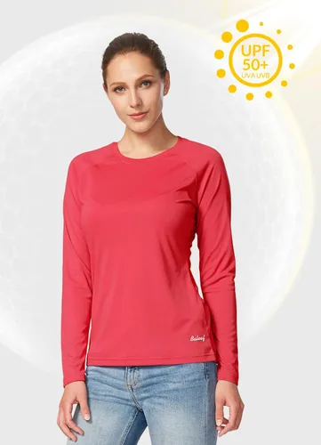 Vista 3 de BALEAF Camisas de manga larga para mujer, protección solar UPF50+, secado rápido, senderismo, pesca