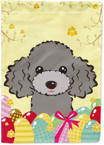 Vista 34 de Caroline's Treasures BB1920CHF - Bandera de caza de huevos de Pascua con diseño de bulldog francés, para casa, gran porche, para colgar en la pared