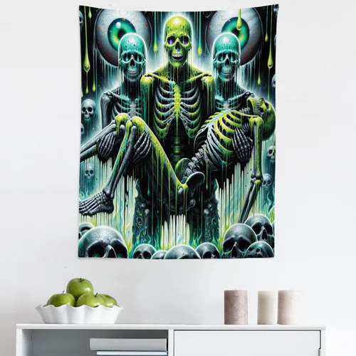 Vista 96 de Ambesonne Tapiz bohemio, diseño floral de bruja, luna y mariposa con adornos de mandala, decoración de tela para colgar en la pared para dormitorio