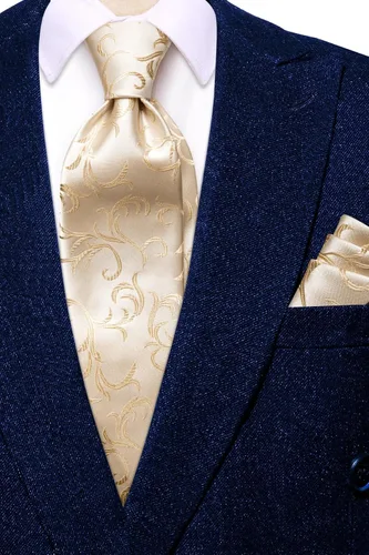 Vista 189 de Hi-Tie Corbata clásica de cachemira para hombre con pañuelo y gemelos a cuadros