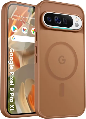 Vista 121 de Funda para teléfono Google Pixel 9 Pro XL, Compatible con Magnético, Protección contra Caídas de Grado Militar Translúcida Mate Resistente a Golpes
