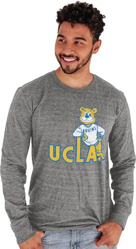 Vista 6 de NCAA - Camiseta de manga larga para hombre, triblend, retro, vintage