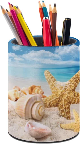 Vista 18 de Organizador de lápices con diseño de bandera de Estados Unidos, lindo portalápices, taza de lápices para escritorio, soporte para brochas