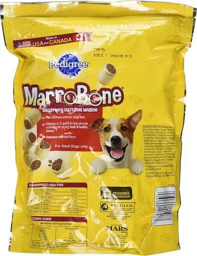 Vista 2 de Pedigree Marrobone golosinas para perros 1.5 libras, sabor real de carne