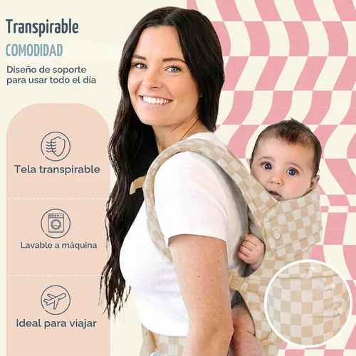 Vista 7 de Ava & Oliver Essential Portabebés – Portabebés ergonómico, saludable para la cadera, suave y estructurado para bebés y niños pequeños