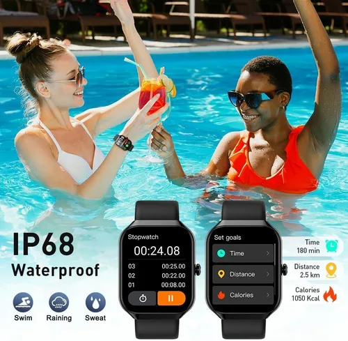 Vista 7 de Reloj inteligente (respuesta/hacer llamadas), reloj inteligente HD de 1.96 pulgadas para hombres y mujeres, reloj de fitness 2026 con más de 110