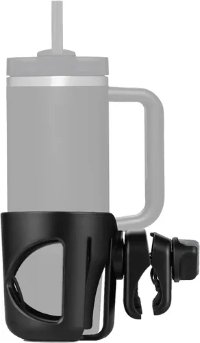 Vista 12 de Universal Cup Holder for Stroller, Bike, Scooter & Wheelchair – Compatible with Stanley, Hydroflask, Yeti, Owala – 360° Rotating, Anti-Shake, Spill