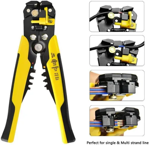 Vista 5 de 1 unids Crimper cortador de cables pelacables automático multifuncional herramientas de pelado Alicates terminal 0.2-6.0mm2 herramienta