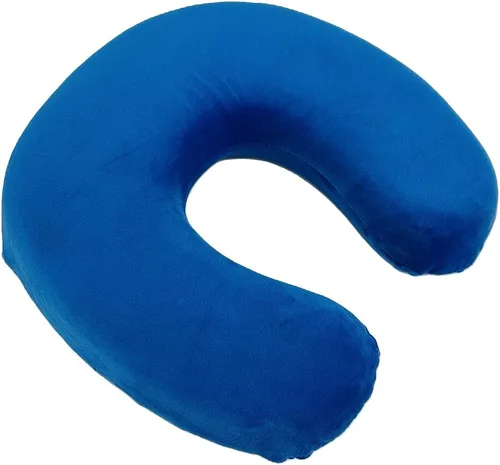 Vista 17 de Almohada de viaje en forma de U de espuma viscoelástica Soporte para el cuello Cojín de reposacabezas (negro)