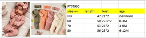 Vista 8 de Newborn Baby Girl Boy Footie Romper Coming Home Long Sleeve Ruffle Waffle Knit Zipper Onesie with Headband Outfits