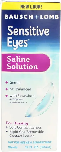 Vista 5 de Bausch & Lomb Solución salina para ojos sensibles, 12 onzas, paquete de 3