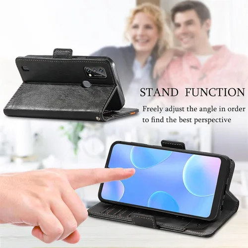 Vista 2 de Funda compatible con Nothing Phone 1, compatible con Nothing Phone One (A063), ranura para tarjetas de piel sintética, cierre magnético, soporte