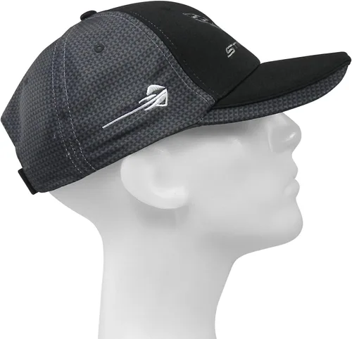 Vista 3 de Gorra de Béisbol que parece de Fibra de Carbón Chevrolet Corvette C7, talla única , Negro