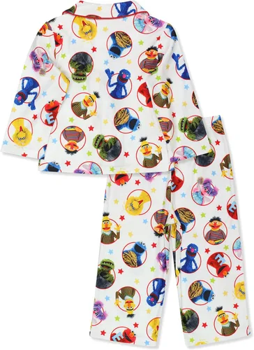 Vista 3 de Sesame Street Elmo Conjunto de pijamas estilo abrigo infantil